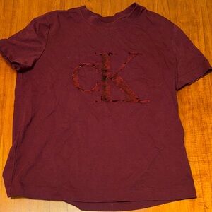 Calvin Klein burgundy shirt